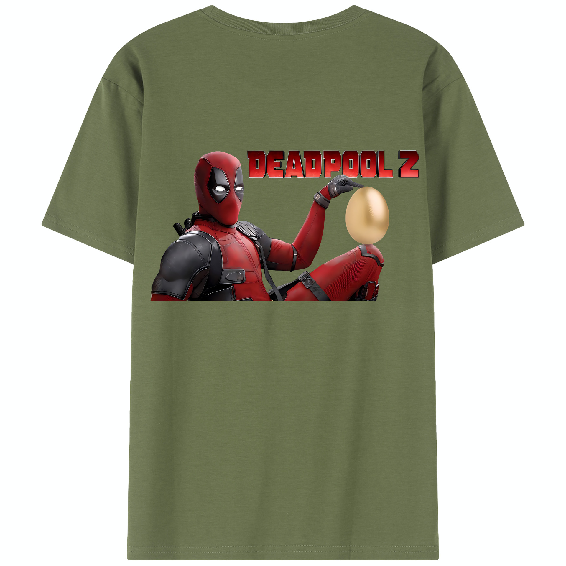 （画像用） Deadpool デッドプール 綿100％半袖Tシャツ（背面プリント）
